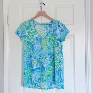 Lilly Pulitzer “Beach Happy” Etta top size small
